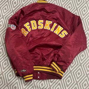 Vintage Washington Redskins Chalk Like Sastin Jacket Back Spellout Logo Mens M